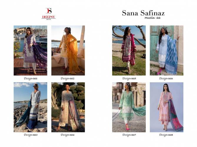 Deepsy Sana Safinaz Muzlin 22 New Ethnic Wear Embroidery Pakistani Salwar Suits